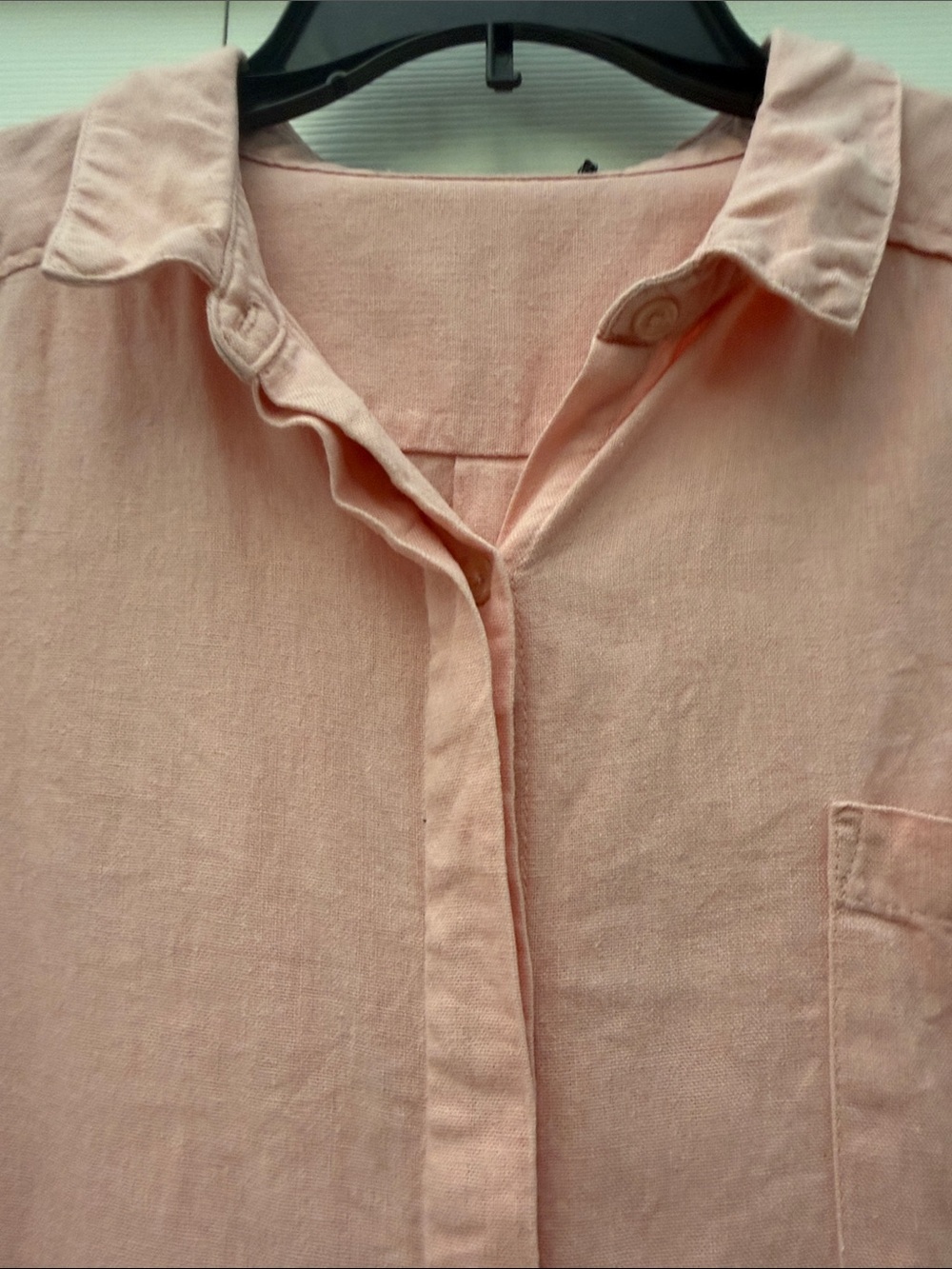 Light Pink Button-Front Tunic - Picture 3 of 9